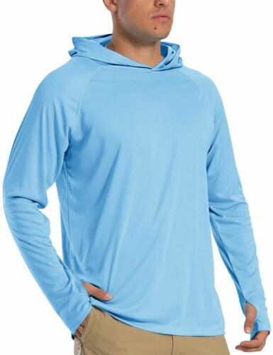 UPF50+ Skin Protection Men's Hoodie Performance Fishing Shirts Outdoor UV Shirts