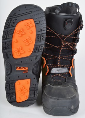 MENS SALOMON SYNAPSE LACE SNOWBOARD BOOTS $290 9.5 Demo black