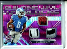 D'Andre Swift 2020 Spectra Building Blocks Neon Pink Rookie # BB-9 SSP # 10/15
