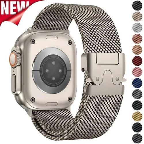 Titanium Milanese Loop Watch Band Strap For Apple Watch Ultra 2 49mm 46mm 45 44 - Picture 1 of 14