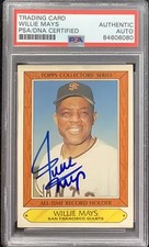 Willie Mays Signed 1985 Topps Collectors #26 Baseball Card Giants Auto PSA/DNA