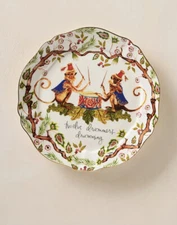 Anthropologie Inslee Fariss Twelve Days of Christmas Menagerie Plate Drummers