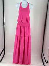 Chic Pink Maxi Dress with Tie Detail