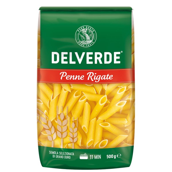 Delverde Penne Rigate Pasta Semola Selezionata Di Grano Duro 500G-image