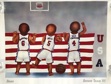 Rare 1996 USA Dream Team III Barkley Hill Hardaway Baby By Dean Olympics 16x20