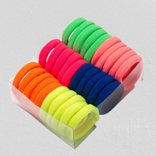 10PCS Women Girls Colorful Polyester Elastic Hair Bands Ponytail Holder Rubber