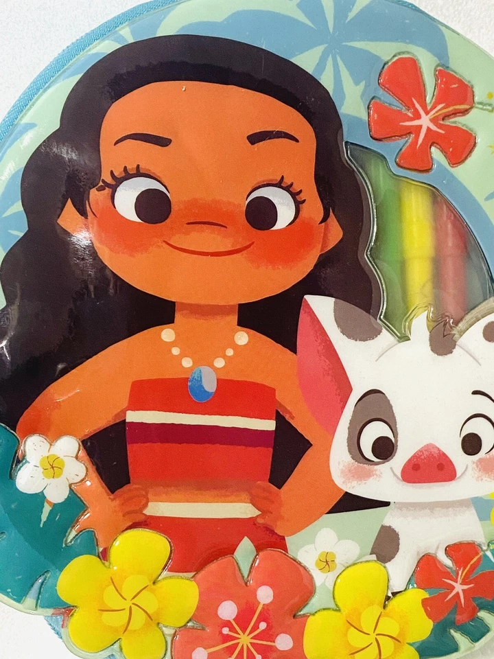 Moana Stationary Art Kit Zip Up Case School Supplies Disney Store - Imagem 2 de 4