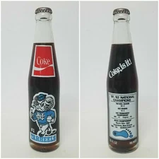 (2) UNC Tar Heels Basketball 1982 NCAA Champions Coke Bottle Michael Jordan RARE