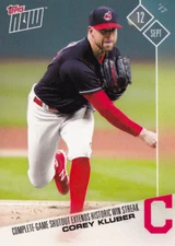 Corey Kluber Indians Complete Game SO Extend Win Streak to 20 2017 Topps NOW 593