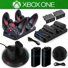 For XBOX ONE Wireless Controller Play Charging Dock+2x Rechargeable Battery Pack