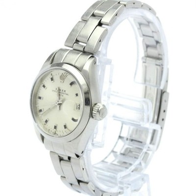 Rolex Uhr Oyster Perpetual Date 6916 26mm Edelstahl Automatik Damen