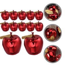 12 Pcs Christmas Tree Apple Decor Ornaments Hanging Apples Decorations