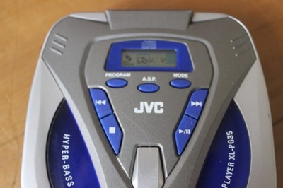 JVC XL-PG35 Portable CD Player - Silver Blue & Anti-Shock Hyper