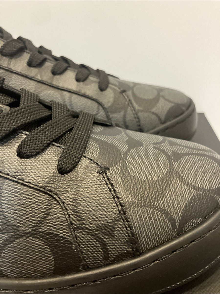 Authentic 12-m Coach Men's Clip Low Top Sneaker Charcoal Authentic 12-m Coach Men's Clip Low Top Sneaker Charcoal