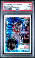 2018 TOPPS SILVER PACK 1983 CHROME PROMO #103 DAVID ORTIZ PSA 9