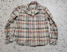 Iron  Resin B/D Heavy Flannel Muticolor Plaid Freedom Riders L/S Shirt Mens M