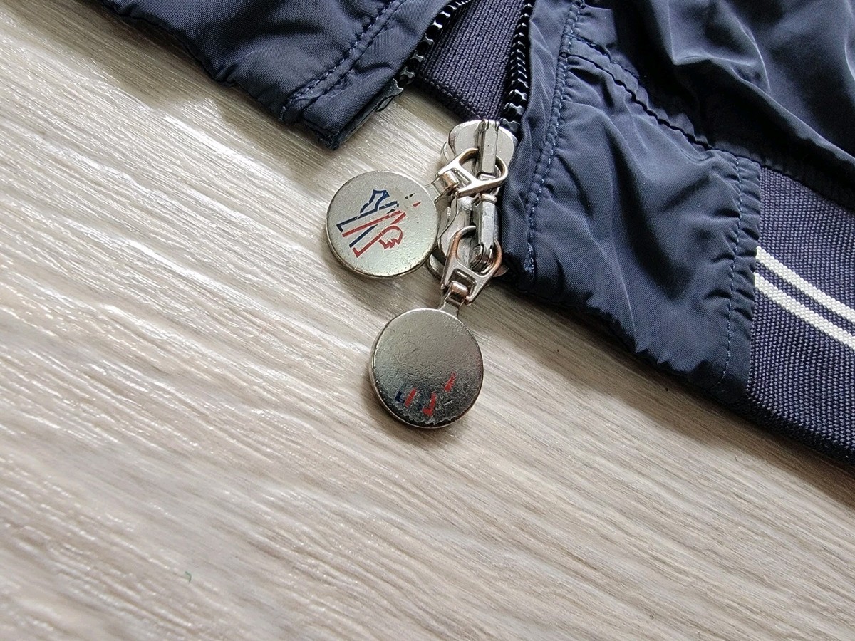 Auth Moncler Junior Boys Zip Jacket Bomber Windbreaker Navy Size
