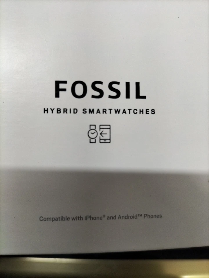 FOSSIL HYBRID SMART, FTW1163 BLACK DIAL WITH BROWN LEATHER STRAPS,  - Image 3 of 4