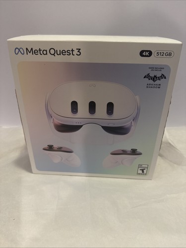 Meta Quest 3 4K Standalone VR Headset (White) 512GB w/ Batman: Arkham Shadow