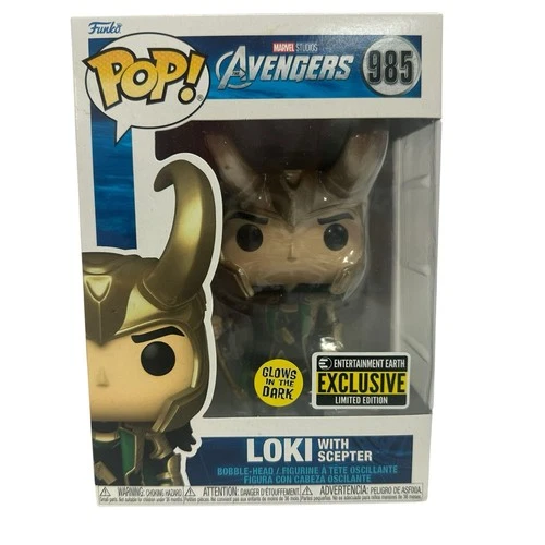 FUNKO POP! LOKI WITH SCEPTER 985 - MARVEL - SPECIAL ED. - GITD - ORIGINAL VINYL