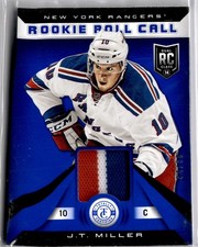 2013-14 Panini Totally Certified J.T. Miller Rookie Roll Call Blue Prime #/50