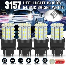 3157 LED Bulb 4-Pack 64-SMD 6000K For 3057/3357/3457 Tail Brake Reverse Lights