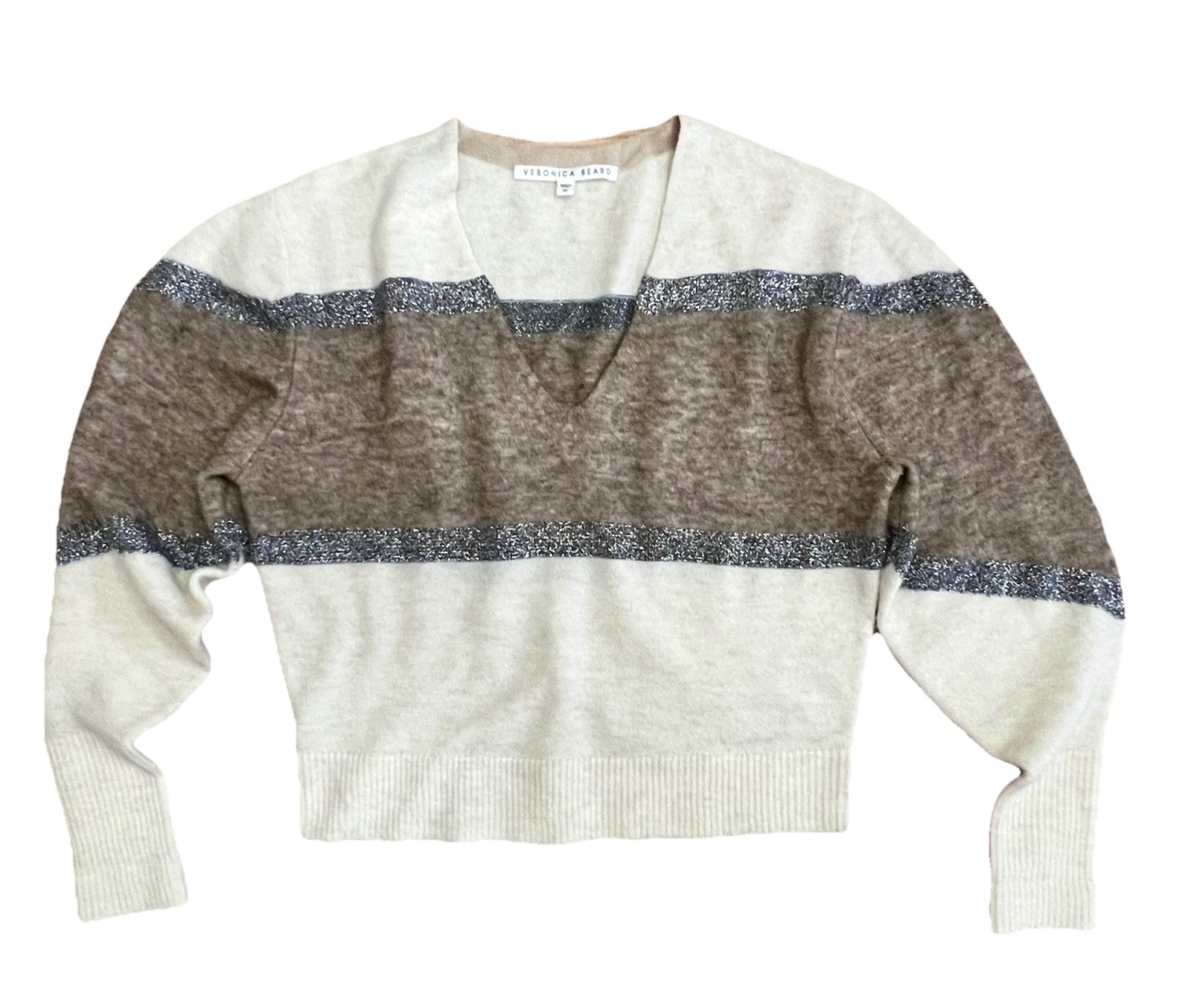 VERONICA BEARD Miley Metallic Pullover Sweater Sz… - image 2