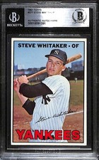 1967 Topps 277 Steve Whitaker RC BGS Auto Autographed BAS Authentic C100124