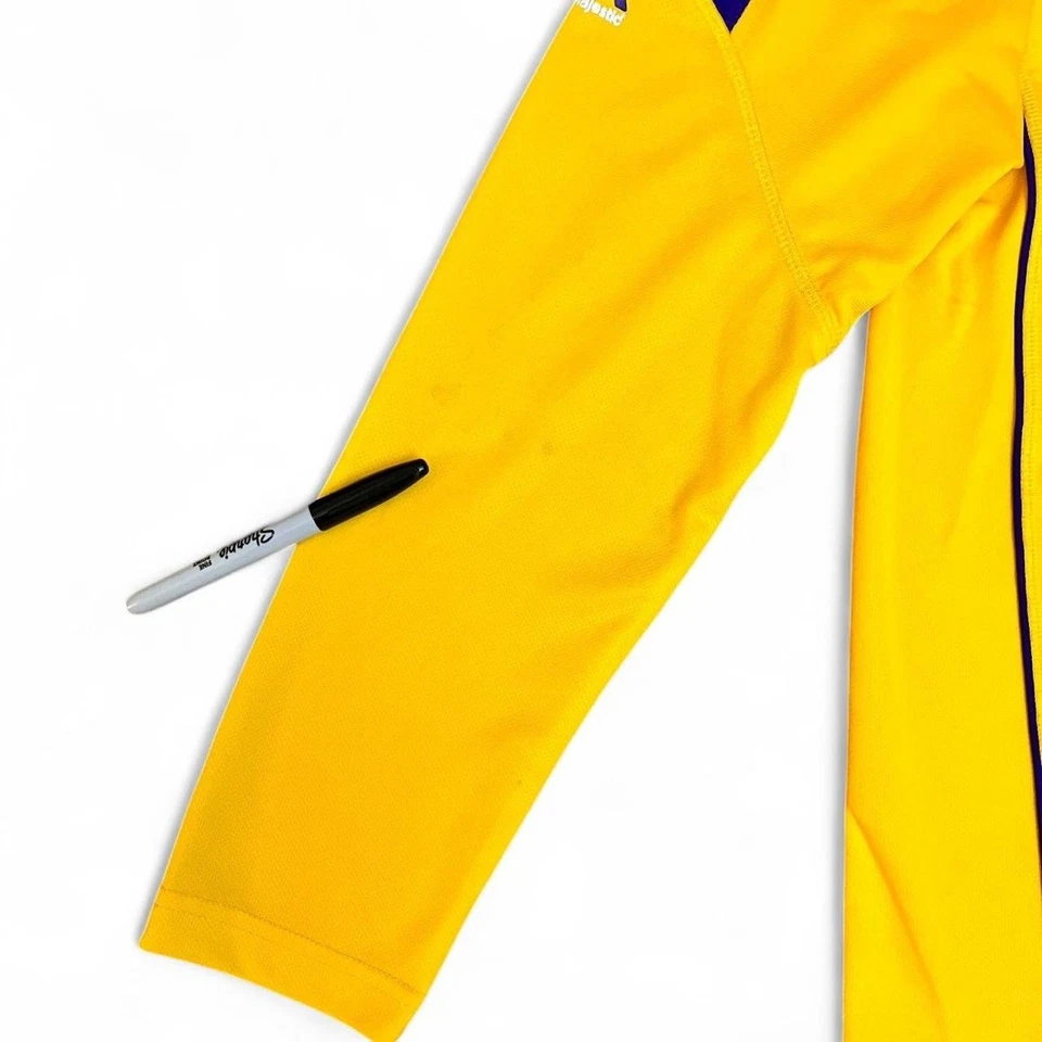 Los Angeles Lakers NBA 1/4 Cremallera Hombres Pullover Manga Larga Camisa Amarilla Talla Grande Foto 2 de 4