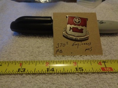 370th Engineers Meyer Shield Unit Crest, DI, DUI Pinback (DRAW#R14)