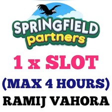 1 x Partners event slot 4 Hr Finish Time - Springfield Partners Event