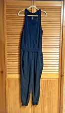 Women  s Sweaty Betty Black One Piece Romper Jumpsuit Large Pockets