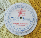 VINTAGE 1940 Standard Oil Company of California Aviation Flight Computer Wheel — photo 3