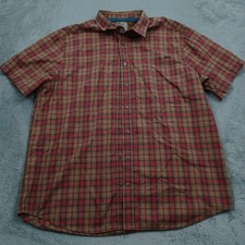 5.11 Tactical Shirt Mens Large Red Plaid Button Up Short Sleeve CAsual