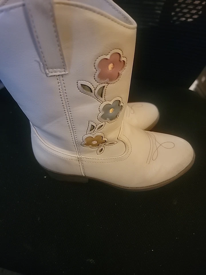 Botas de Vaquera Gymboree y Niño Pequeño Flor Occidental Beige Años Botas S 12 Foto 3 de 4