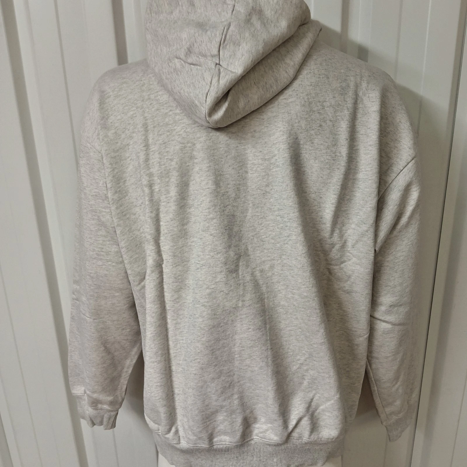 OFF WHITE SUMMIT UK Felpa con cappuccio da uomo XXL pesante a costine farina d'avena bianco sporco (2XL)