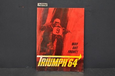 Vintage 1964 Triumph Motorcycle Dealer Brochure Bonneville T120 TR6 Thunderbird
