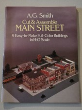 Cut Assemble Main Street 9 Full Color Buildings HO Scale AG Smith Dover