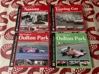 4 X Paperback Motor Racing Books Oulton Pk 60s & 70s Nassau & Touring Car 60/90s