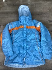 Columbia Youth Girls Size 14/16 Winter Coat Blue Orange Hooded Jacket