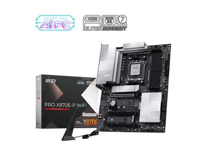 MSI PRO X870E-P WIFI AM5 ATX AMD Motherboards, USB 4.0 (40G),4x SATA 6Gb/s,Wi-Fi