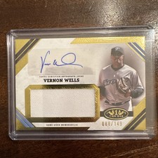 Vernon Wells 2025 Topps Tier One Bronze Foil /149 Auto Game Used Patch