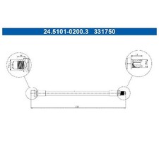 2x Bremsschlauch 24233389 hinten für Audi A4 B5 8D2 8D5