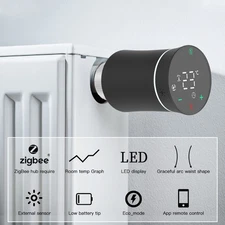 Tuya ZigBee Smart Thermostat TRV Radiator Valve Programmable For Alexa Google