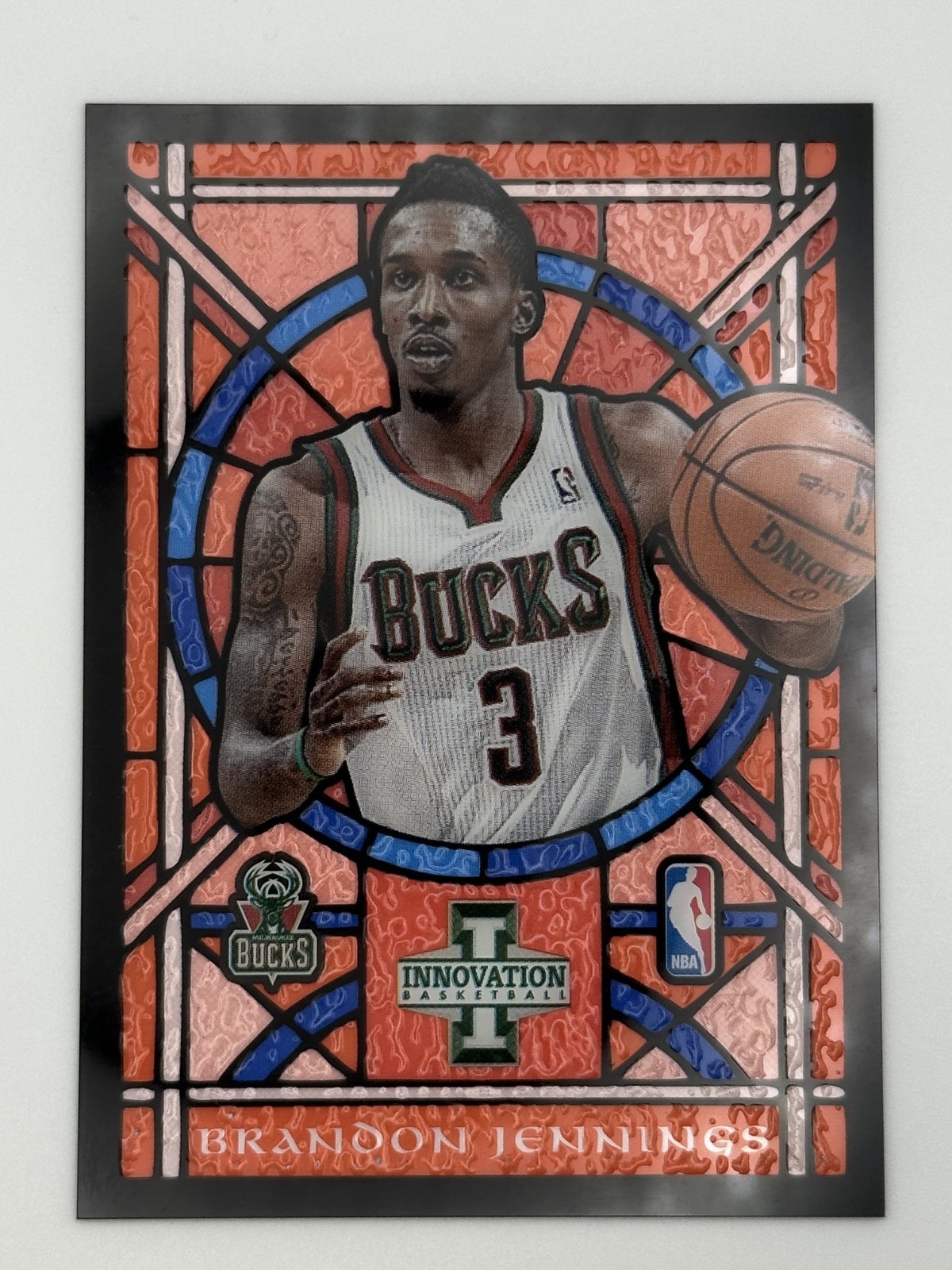 2012-13 PANINI INNOVATION BRANDON JENNINGS #59 STAINED GLASS BUCKS