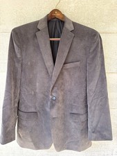 Calvin Klein Mens Sz 44R Gray Pinwale Corduroy Blazer 2-Button Dbl Vent NWOT