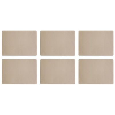 ASA Selection 7801420 Lederoptik Tischset, 46 x 33 cm, Polychlorid, stone (6 Stü