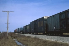 Railroad Slides - Detroit Toledo & Ironton Freight Train #102 Caboose Lenawee