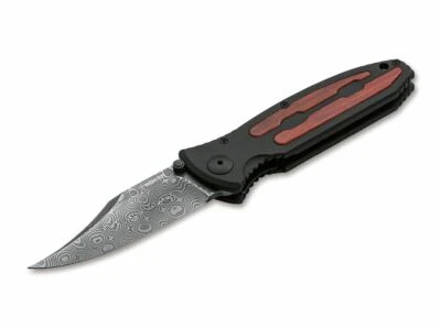 BÖKER Kalashnikov Baj. Damast Taschenmesser Aluminium Holzgriff Braun 11KAL48DAM - Bild 1 von 4