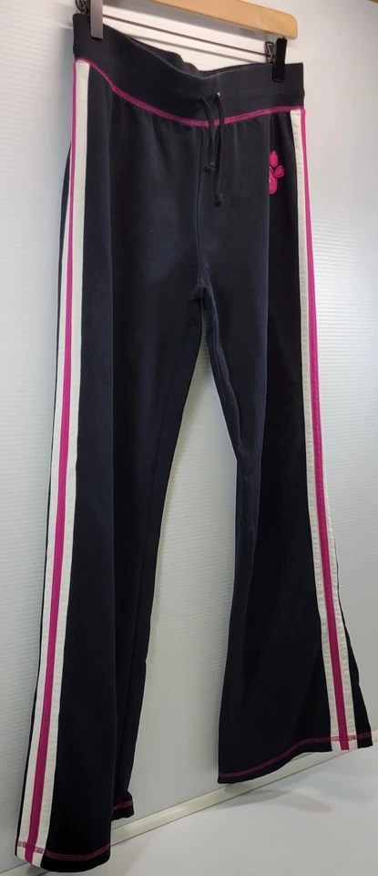 L) Pantalones deportivos SO mujer a rayas rosa negro XL 16 bordados Foto 2 de 4